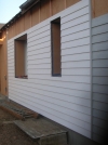 Isolation extrieure des murs en laine de bois sous bardage bois laqu